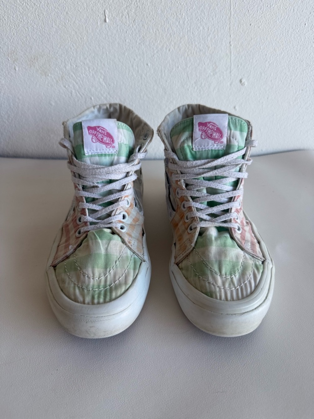 Vans Sk8-Hi Tapered Gingham Cherries Butterflies Sneakers Size 6.5 Women‎
